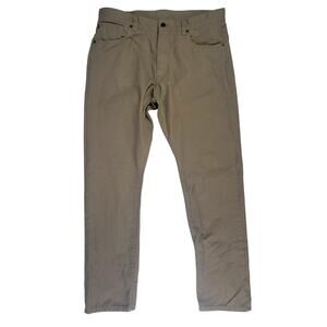 Filson Dry Tin Cloth 5-pocket Dark Tan Khaki Work Pants Men's Sz 36 X 34
